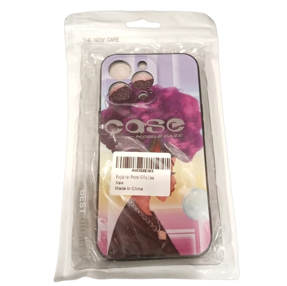 Case Mobile African American Woman Purple Hair iPhone 13 Pro Cellphone C… - Picture 1 of 3